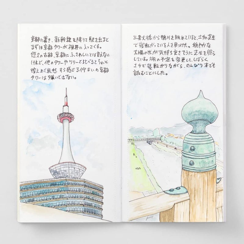 Designphil Traveler's Notebook Refill, Watercolor Paper, 2-Pack, 8.3 x 4.3 inches, 24 Pages - Image 2